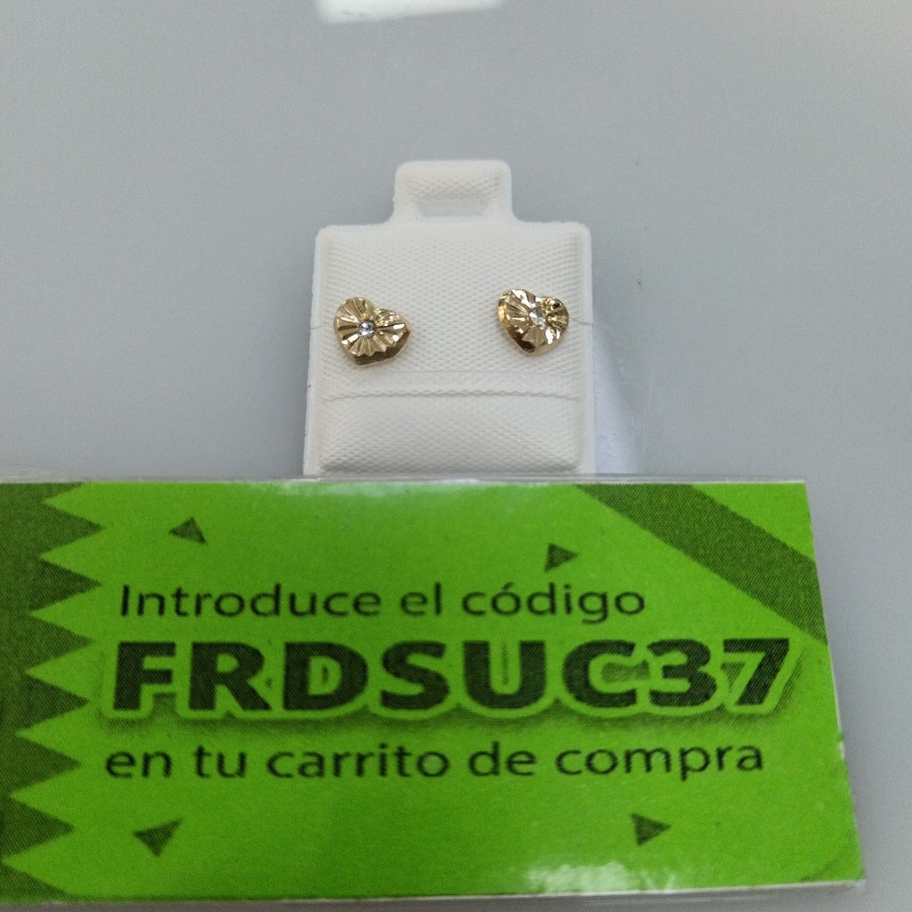 BROQUELES BROQUEL FIG CORAZON C CIRCONIA 14K 0.2603 GR (NUEVO)