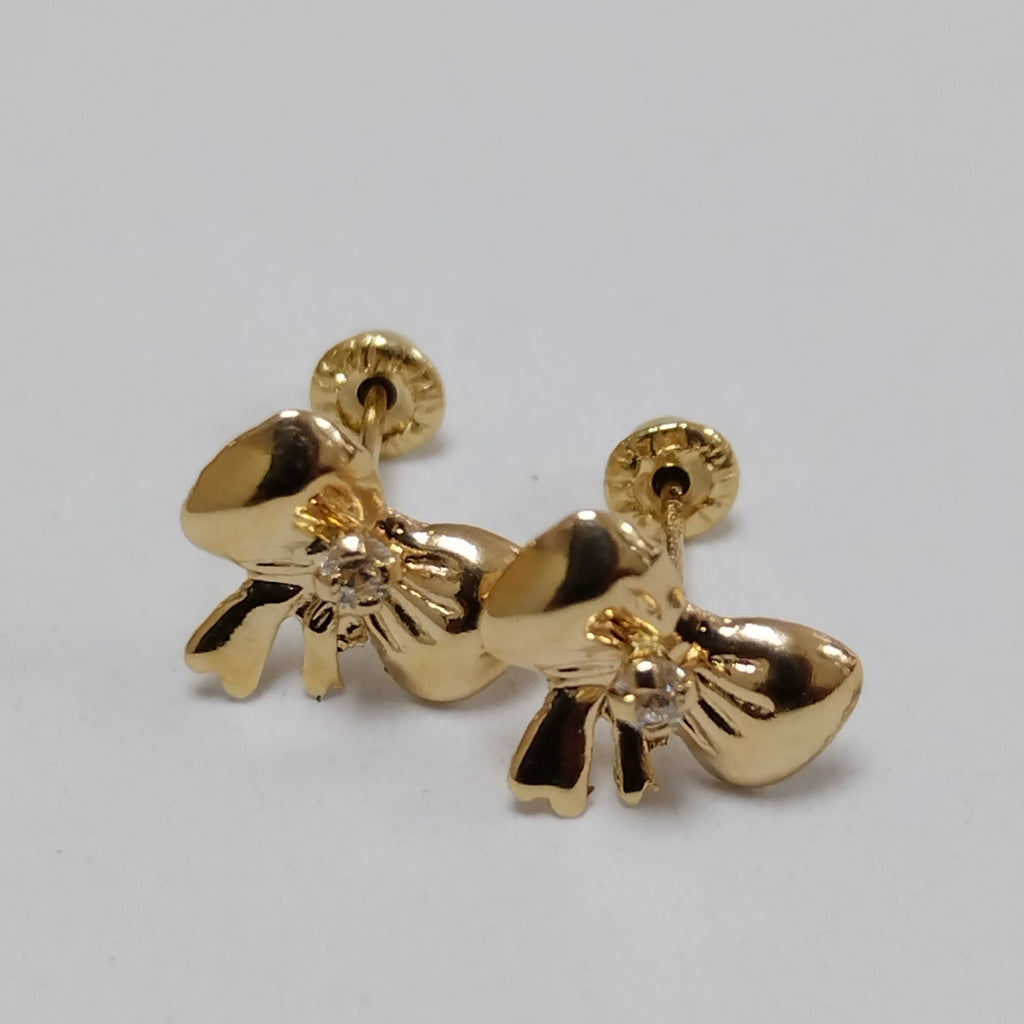 BROQUELES BROQUEL FIG MOÑO C CIRCONIA 14K 0.2441 GR (NUEVO)