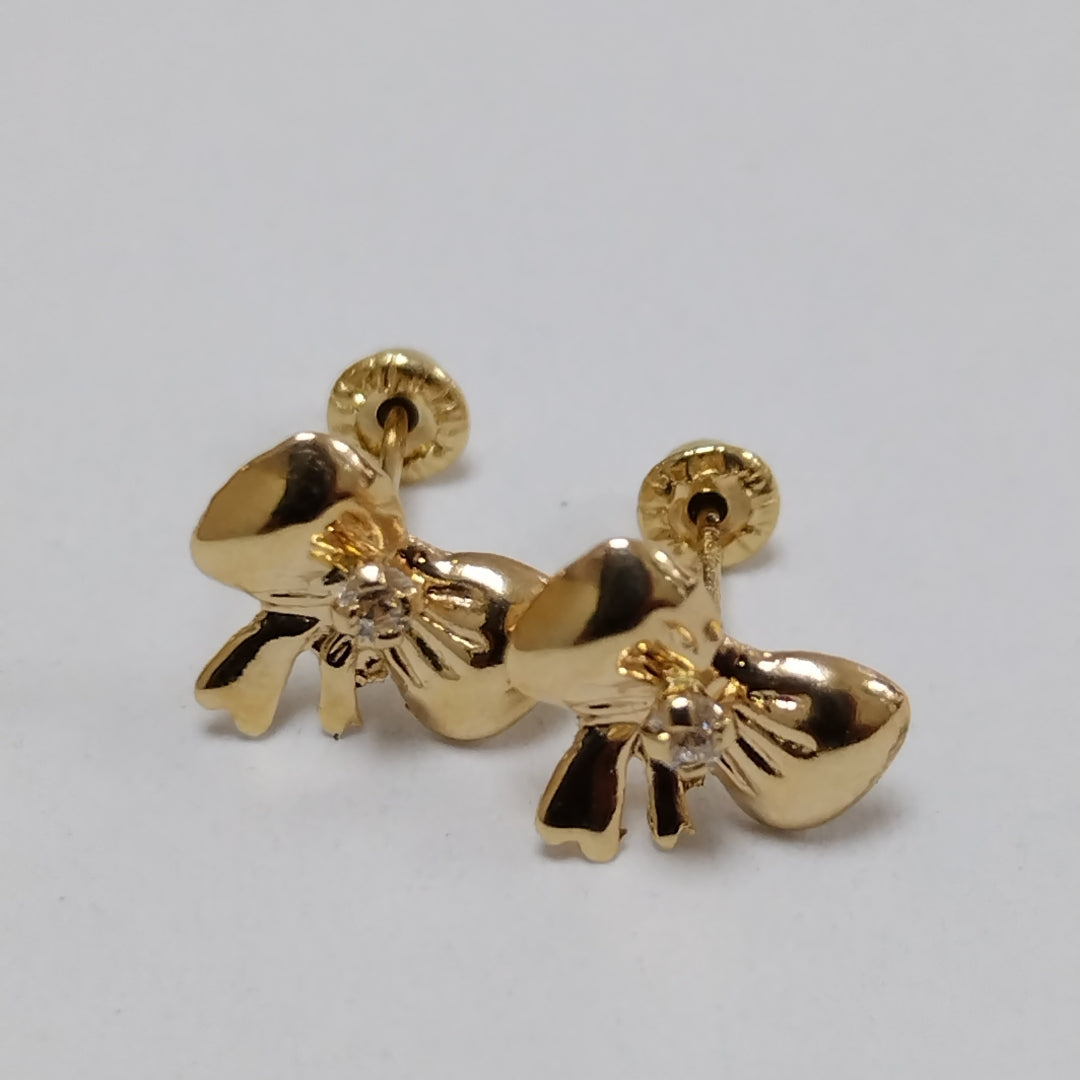 BROQUELES BROQUEL FIG MOÑO C CIRCONIA 14K 0.2441 GR (NUEVO)