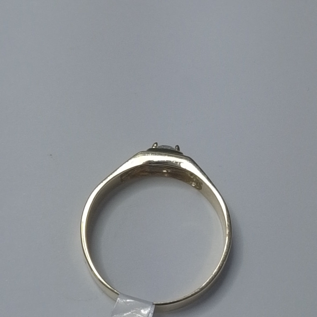 ANILLOS CON CIRCONIAS 14K TALLA 11 4 GR (NUEVO)