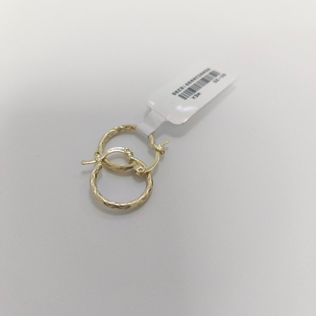 ARETES ARRACADAS TRENZADAS 14K 18 1.6 GR (NUEVO)