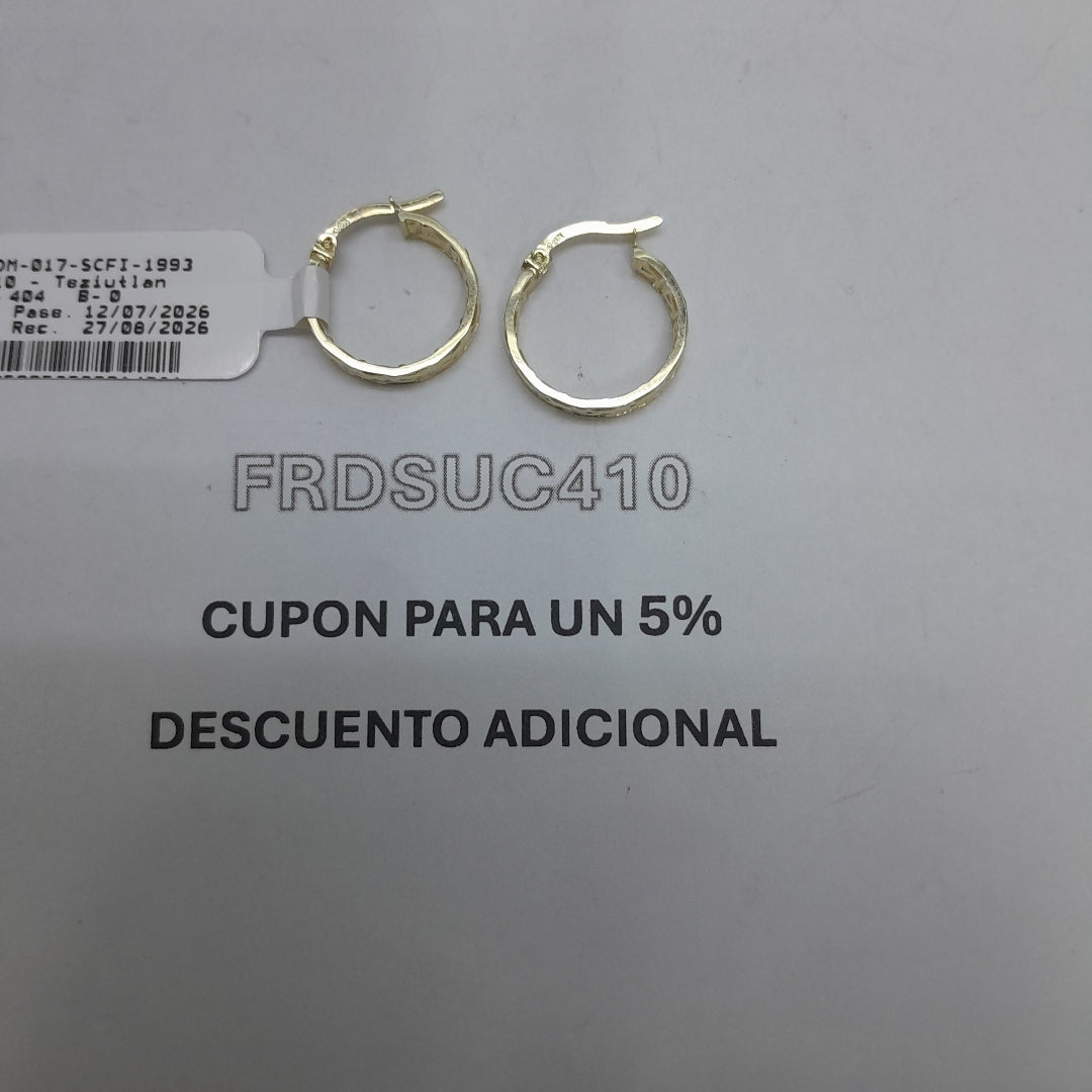 ARETES ARRACADAS FIG GRECAS 14K 1.7 GR (NUEVO)