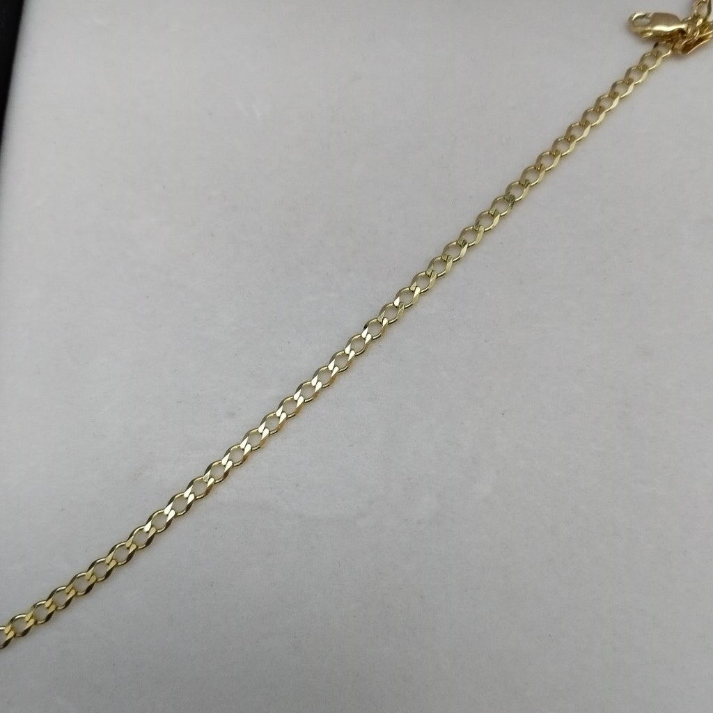 PULSERA TEJIDO BARBADA 14K 21 CM 3.9 GR (NUEVO)