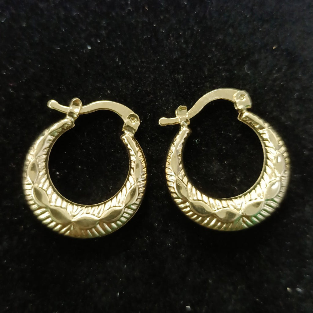 ARETES ARRACADAS HUECAS 14K 1.8 GR (NUEVO)