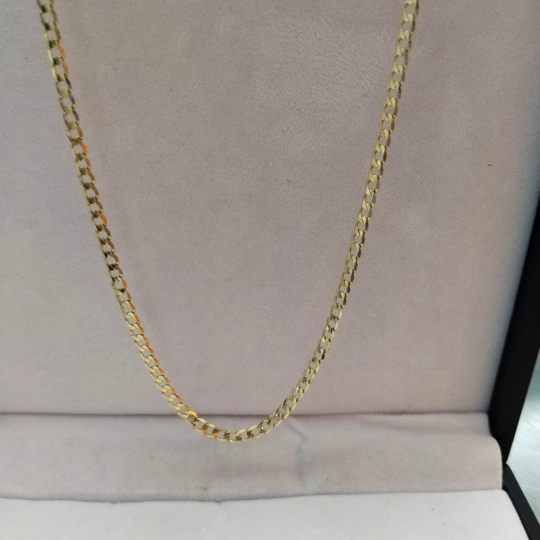 CADENA TEJIDO BARBADA 14K 60 CM 8.9 GR (NUEVO)