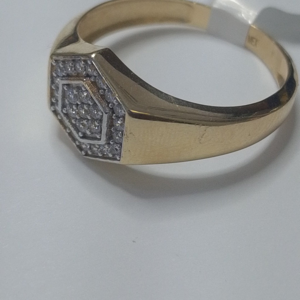 ANILLO C CIRCONIAS 14K 12 TALLA 4.1 GR (NUEVO)