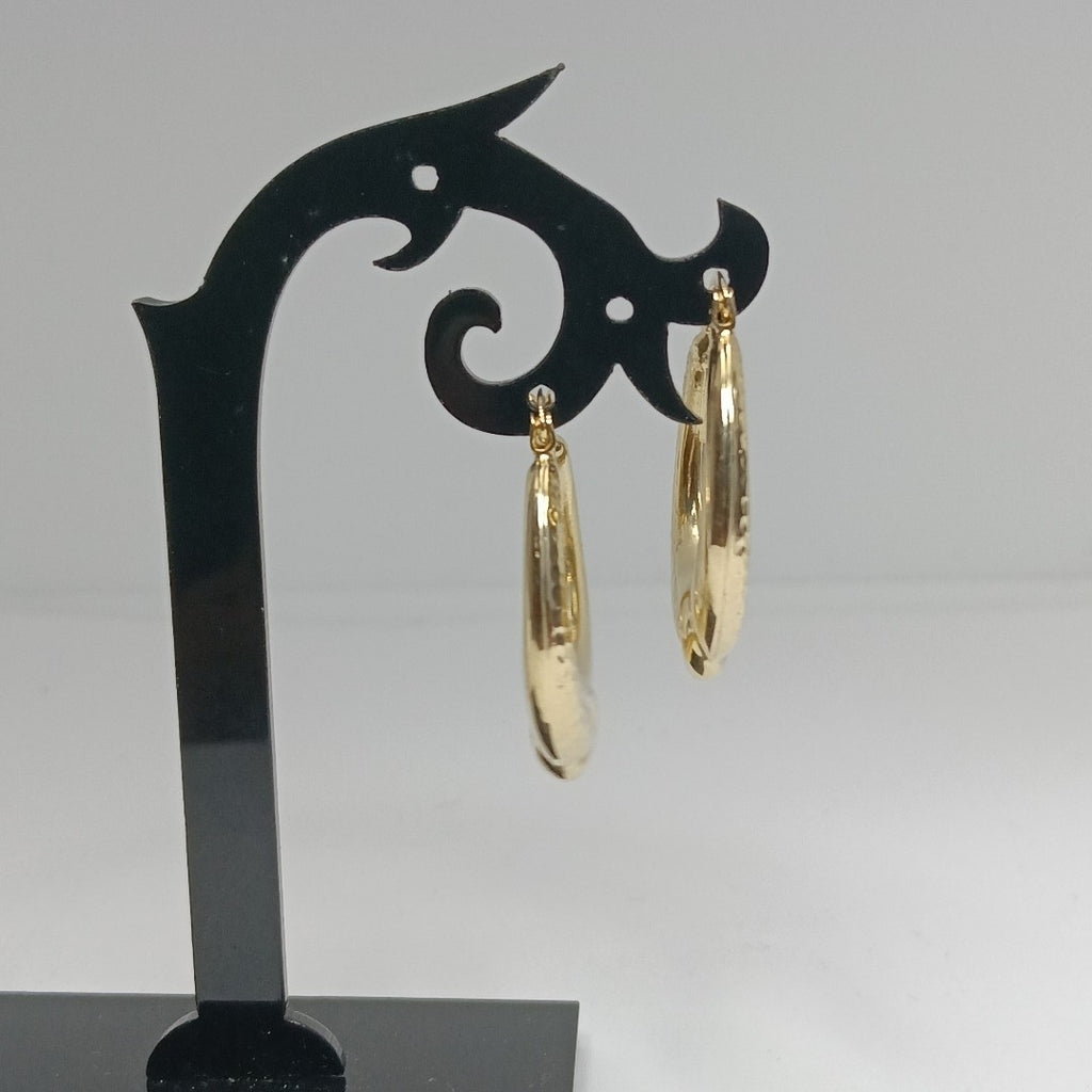 ARETES ARRACADAS ENTRELAZADAS 14K 2.6 GR (NUEVO)