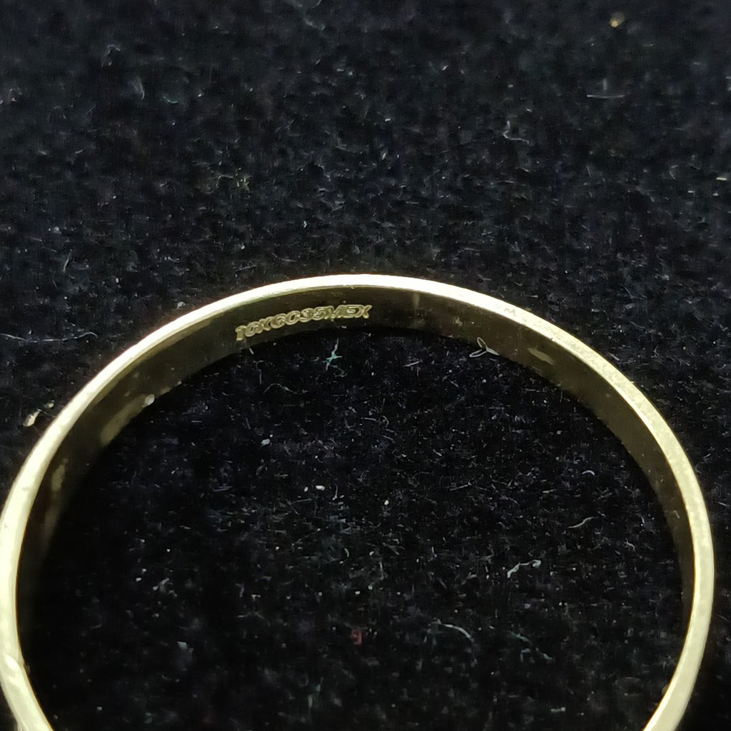ANILLOS ARGOLLA DE LA SUERTE 10K TALLA 8 1.2 GR (NUEVO)