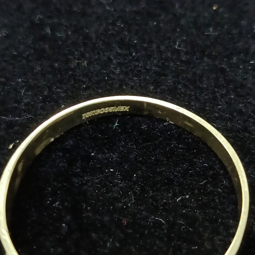 ANILLOS ARGOLLA DE LA SUERTE 10K TALLA 8 1.2 GR (NUEVO)