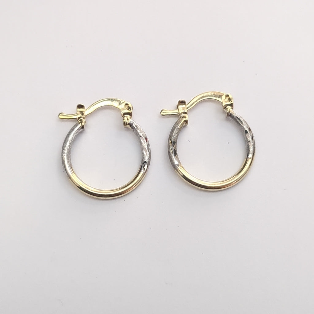 ARETES ARRACADAS COMBINADAS 14K 1.1 GR (NUEVO)
