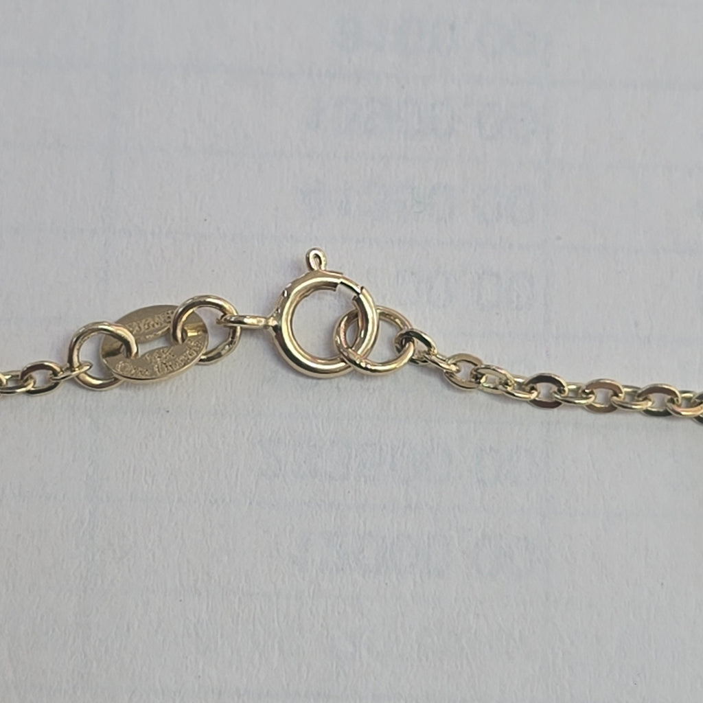 PULSERA TEJIDO ESPECIAL FIG FLORES 14K 18 CM 2.1 GR (NUEVO)