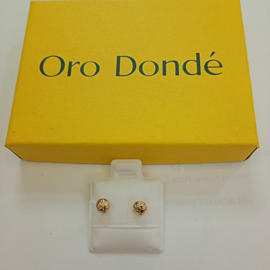 BROQUELES BROQUEL FIG BALON DE FUTBOL 14K 0.2387 GR (NUEVO)