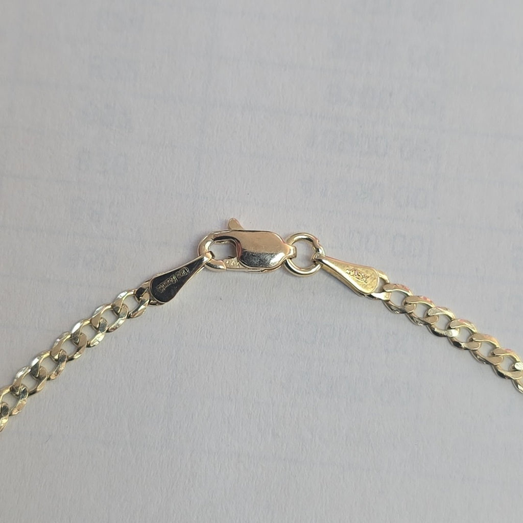 PULSERA BARBADA 14K 21 CM 2.2 GR (NUEVO)