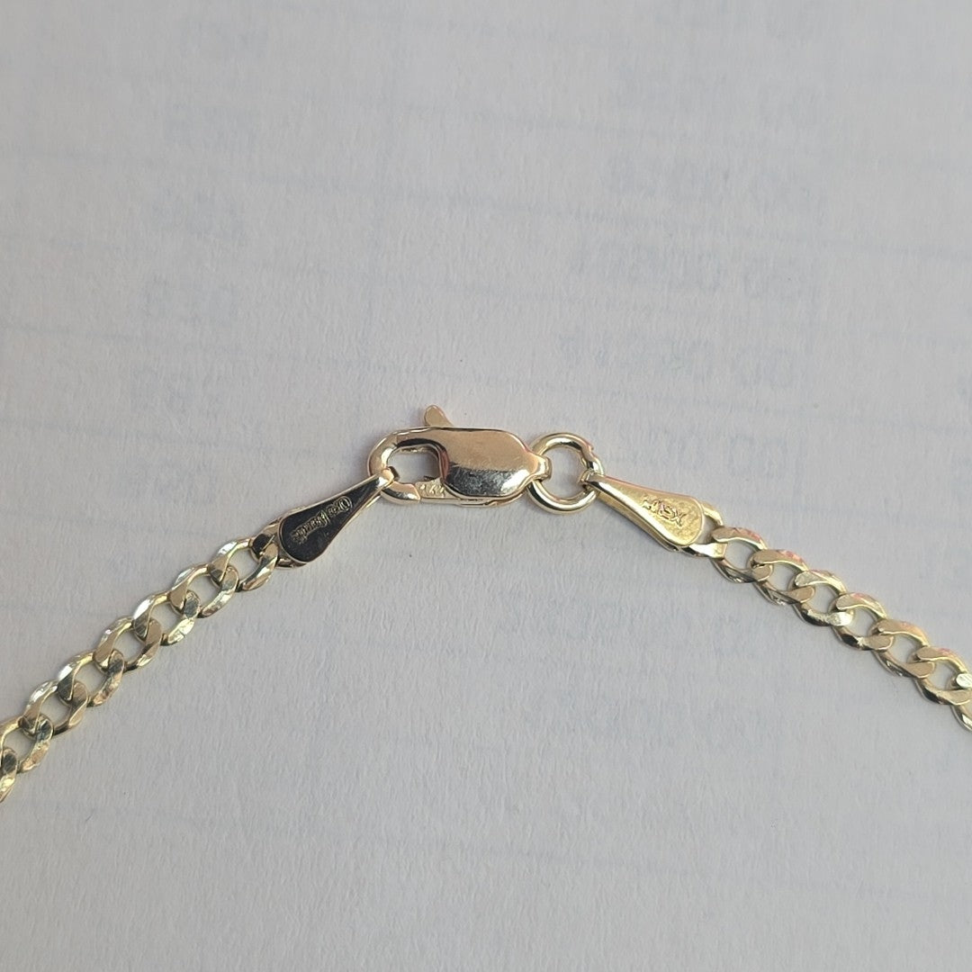 PULSERA BARBADA 14K 21 CM 2.2 GR (NUEVO)