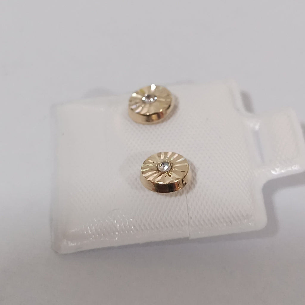 BROQUELES BROQUEL FIG BOTON C CIRCONIA 14K 0.2916 GR (NUEVO)