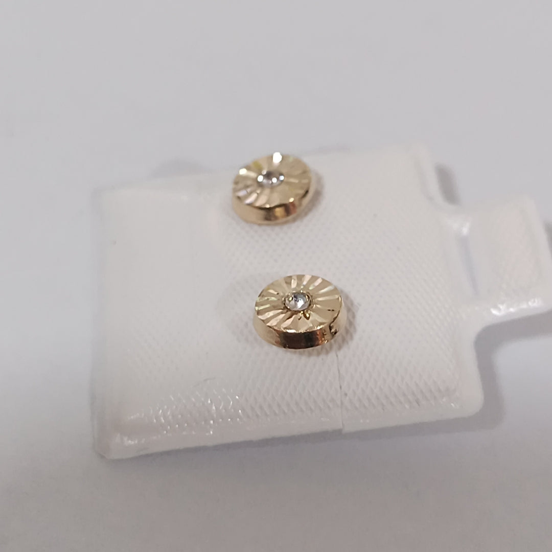 BROQUELES BROQUEL FIG BOTON C CIRCONIA 14K 0.2916 GR (NUEVO)
