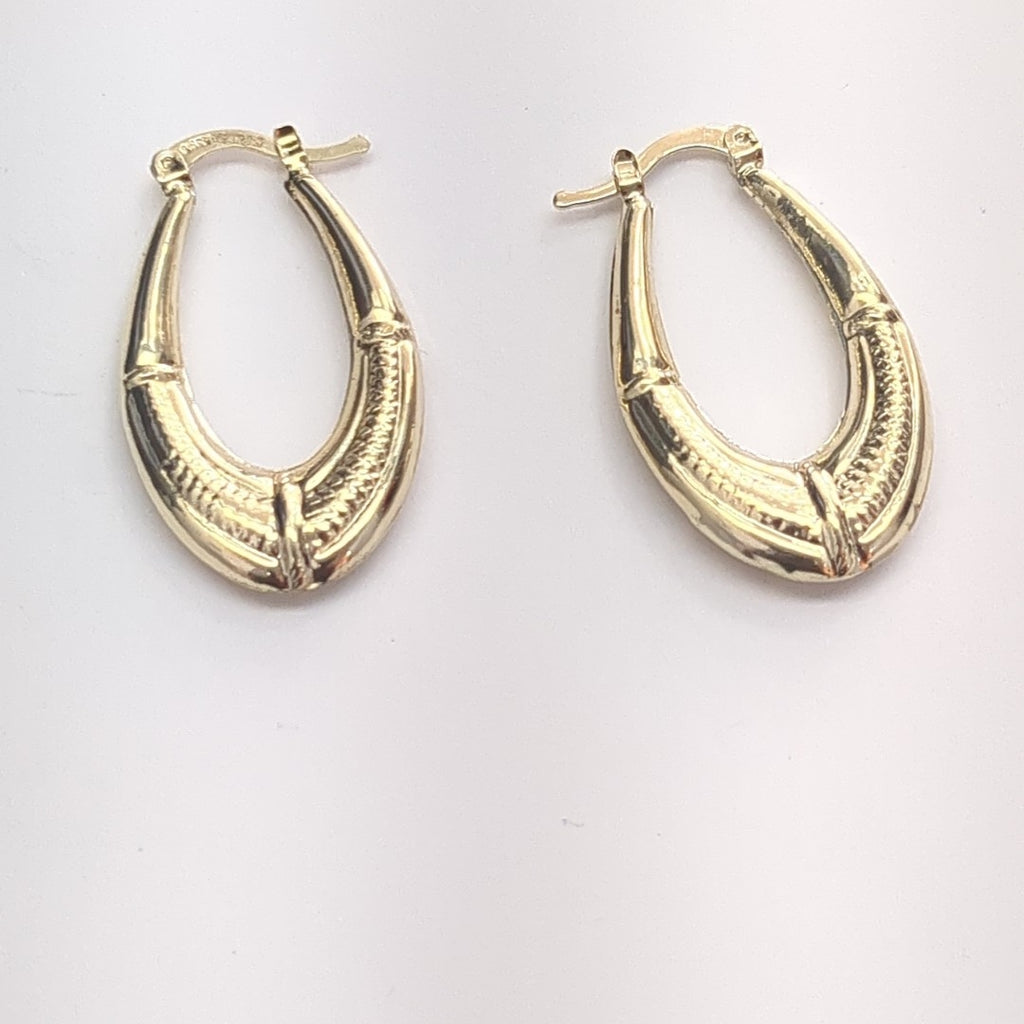 ARETES ARRACADAS ESTRIADAS 14K 2.6 GR (NUEVO)