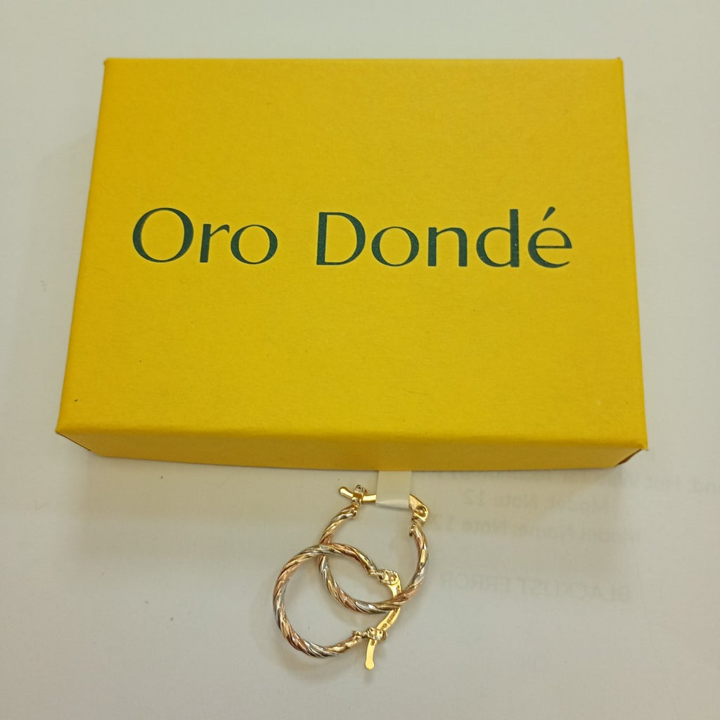 ARETES ARRACADAS COMBINADAS 14K 2.1 GR (NUEVO)