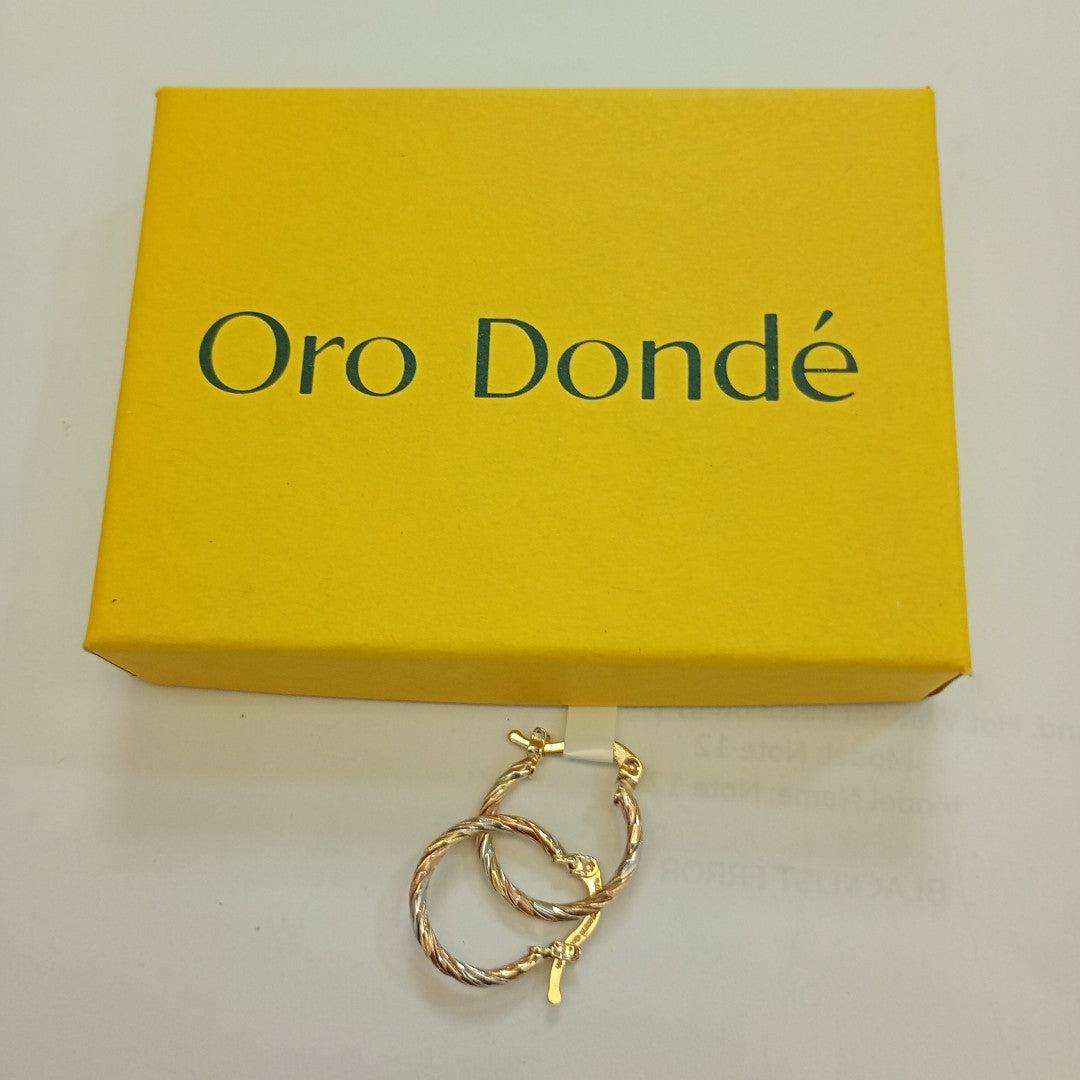 ARETES ARRACADAS COMBINADAS 14K 2.1 GR (NUEVO)