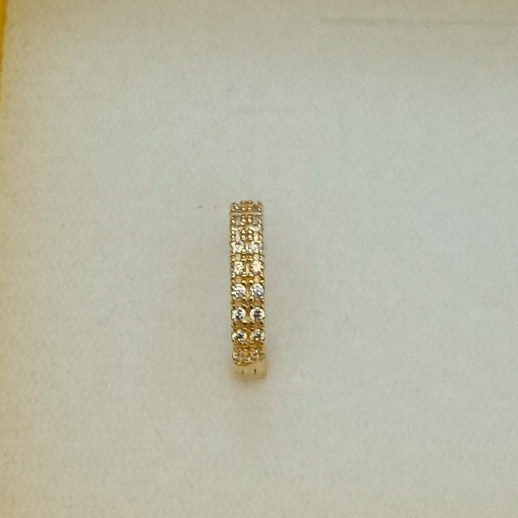 ARETES HUGGIES C CIRCONIA 14K 1.7 GR (NUEVO)