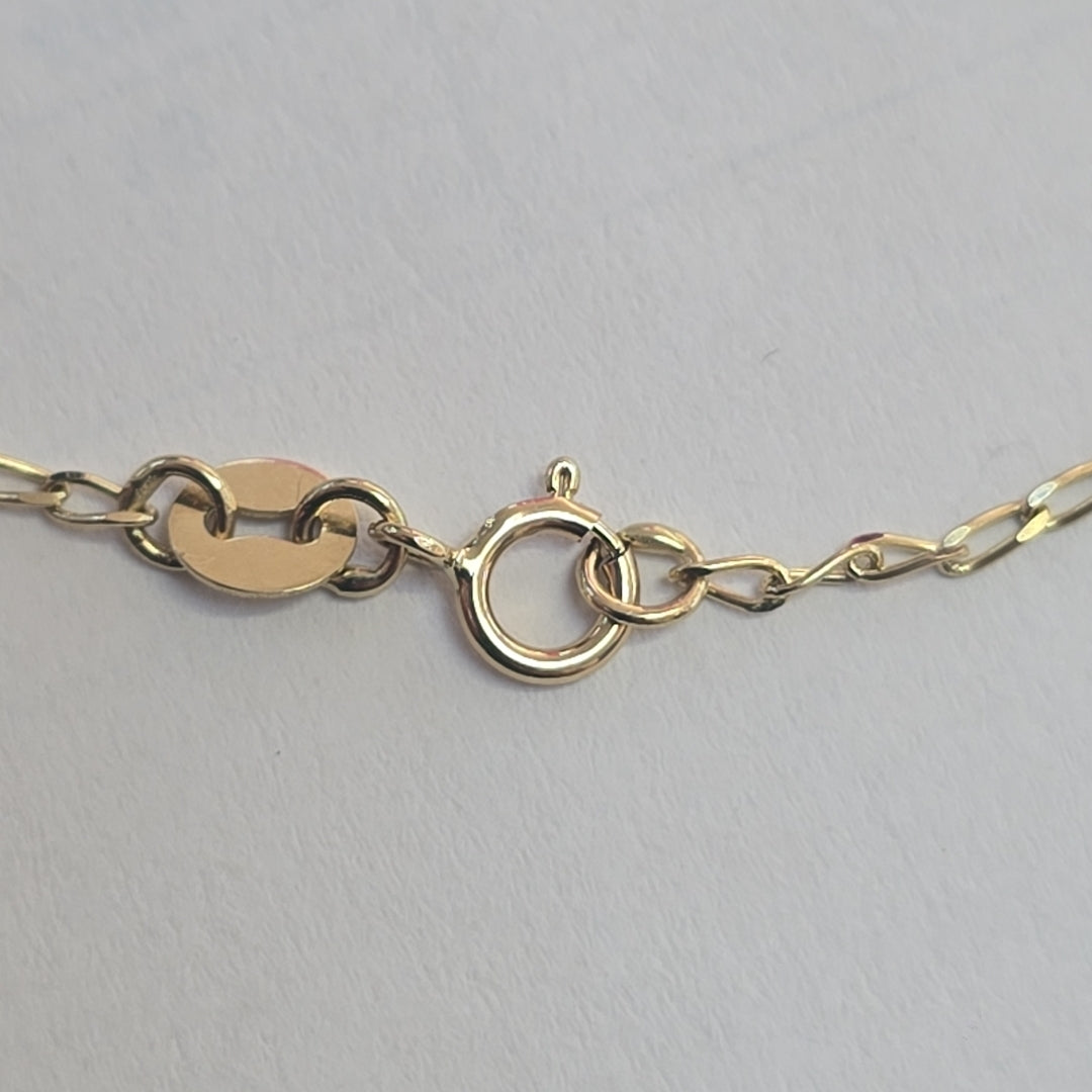 PULSERA ESPECIAL CON ESTRELLA Y CIRCONIAS 14K 18 CM 1.5 GR (NUEVO)