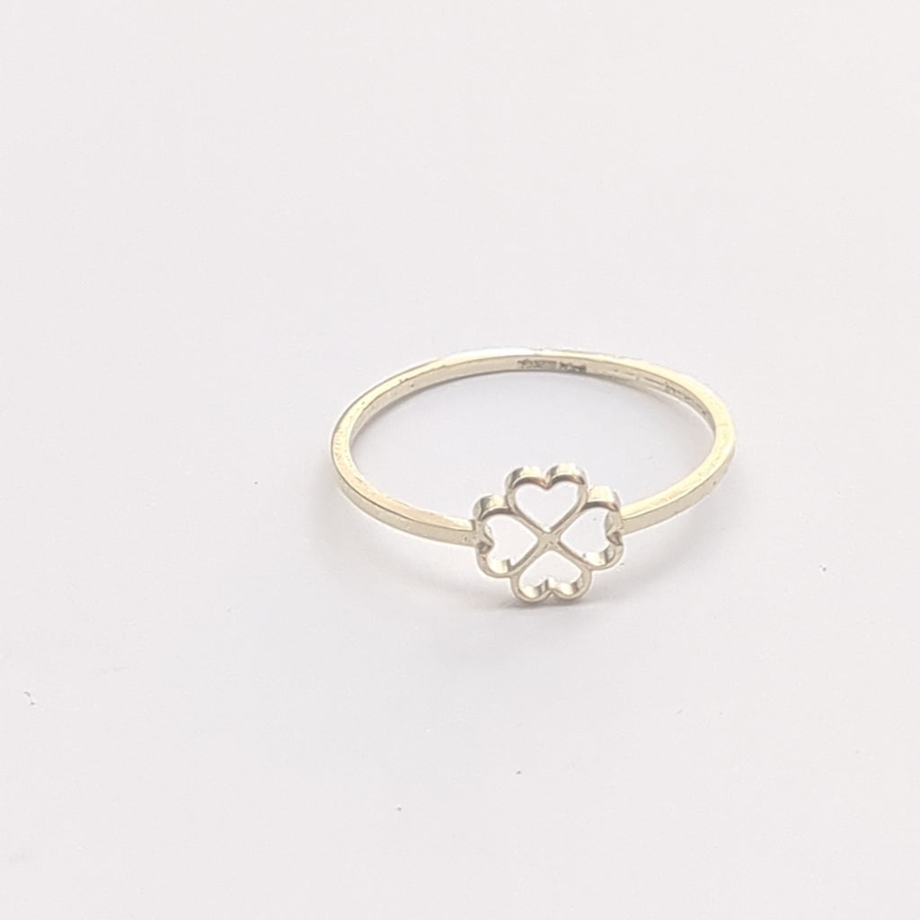 ANILLOS ANILLITO FIG TREBOL 10K TALLA 9 0.9 GR (NUEVO)