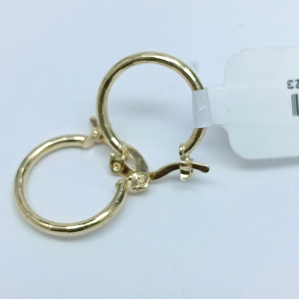 ARETES ARRACADAS ESTRIADAS 14K 1.4 GR (NUEVO)