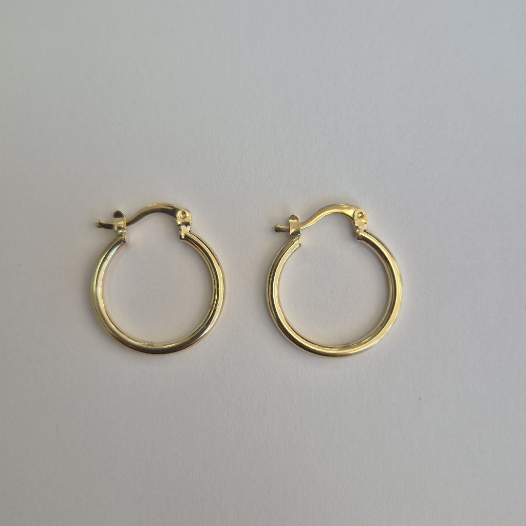 ARETES TEJIDO ARRACADAS LISAS 14K 1.2 GR (NUEVO)