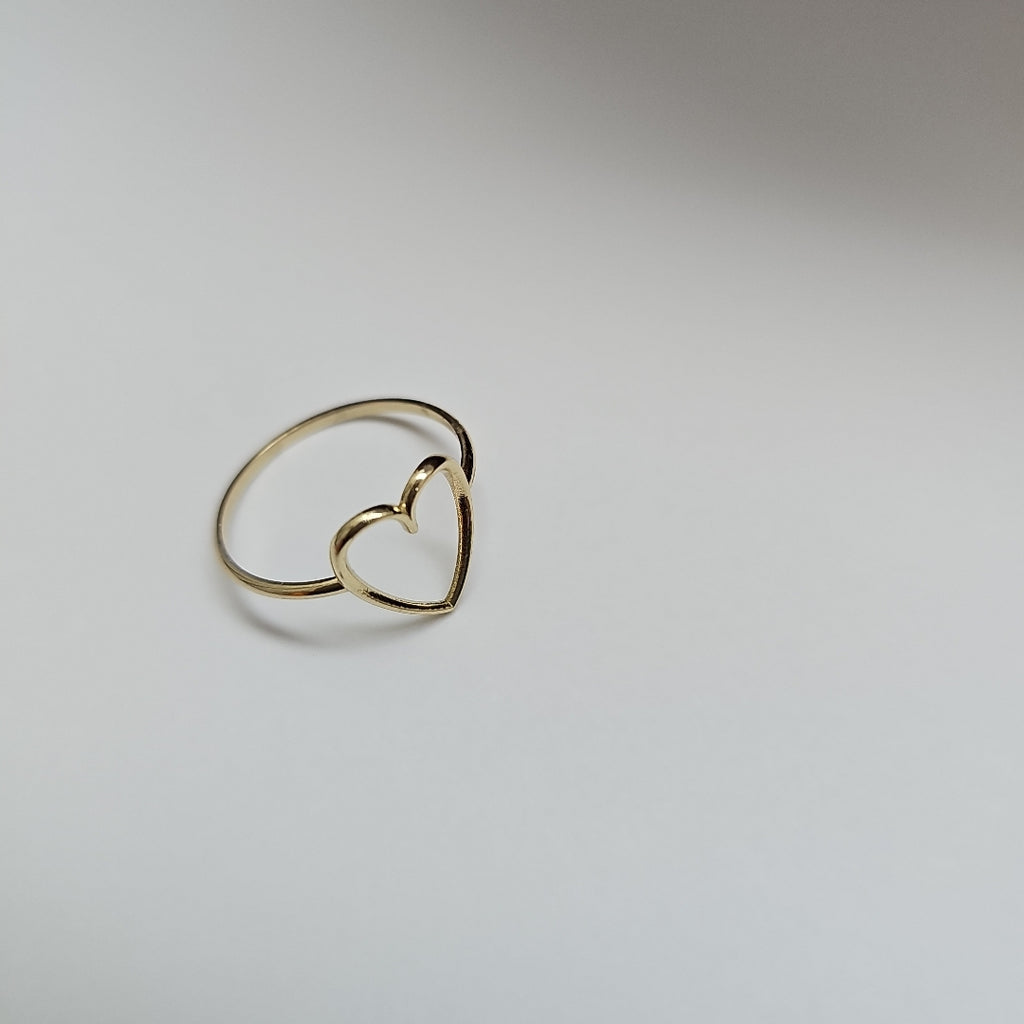 ANILLOS ANILLITO FIG CORAZON 10K TALLA 8 0.8 GR (NUEVO)