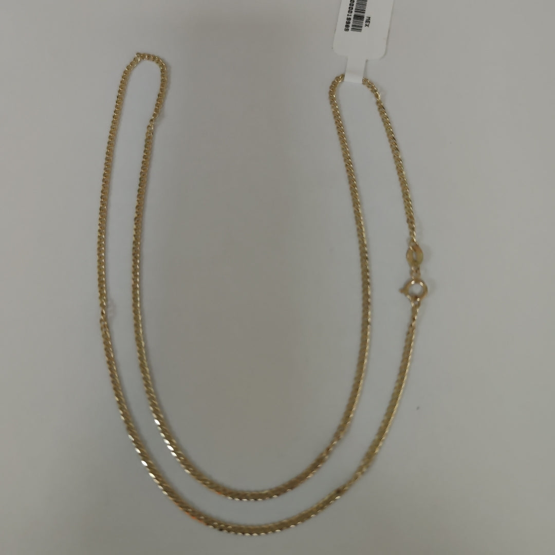 CADENAS TEJIDO BARBADA ORO 10K 55 CM 3.8 GR (NUEVO)