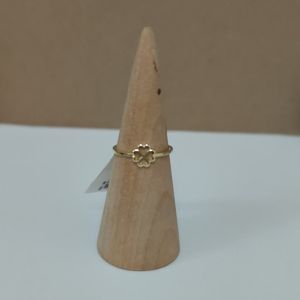 ANILLOS ANILLITO FIG TREBOL 4 HOJAS 10K TALLA 8 0.8 GR (NUEVO)