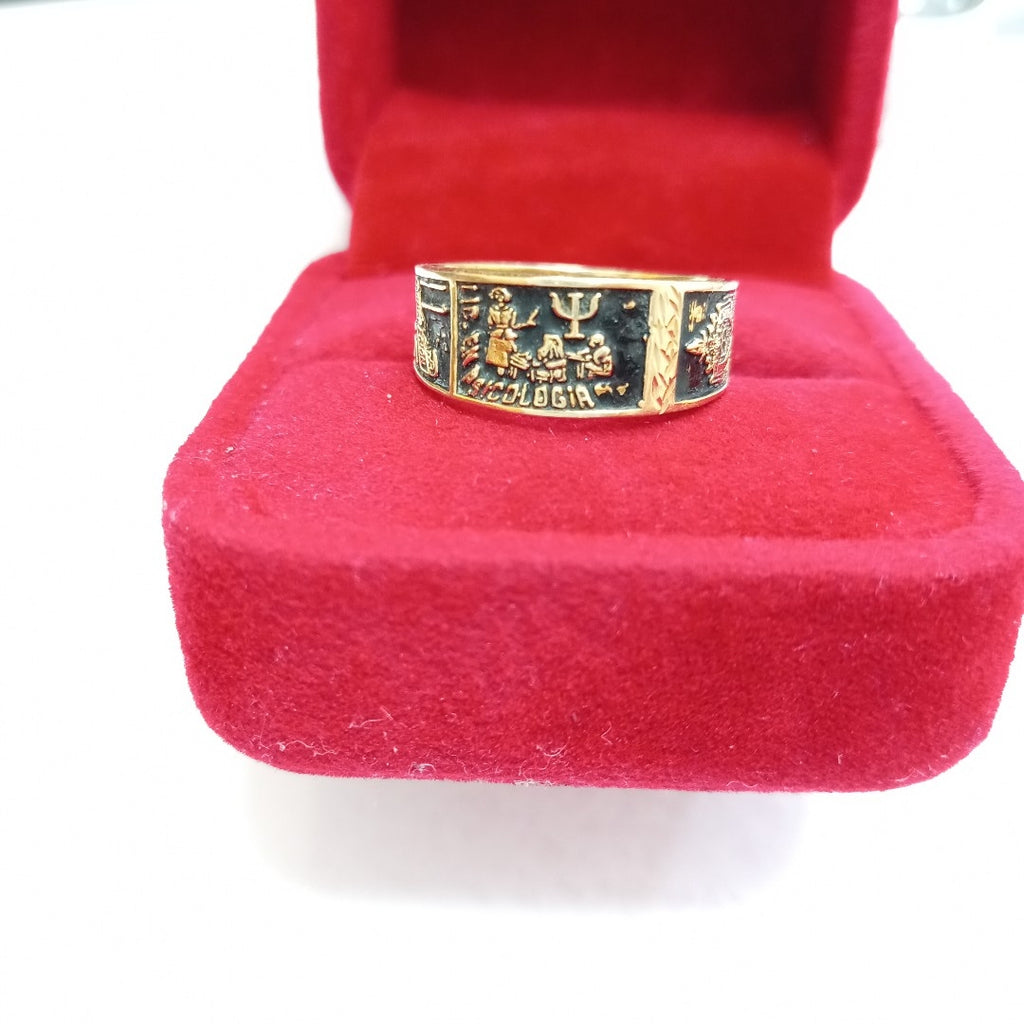 ANILLO DE GRADUACIÓN ORO 10 K 4 GRMS (SEMINUEVO)