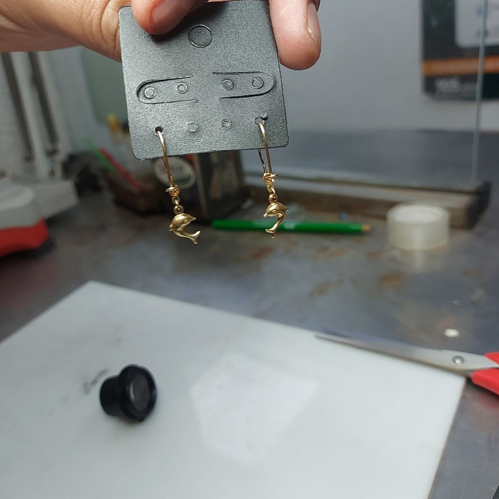 ARETES PAR ORO 14 K 1.2 GRMS (SEMINUEVO)
