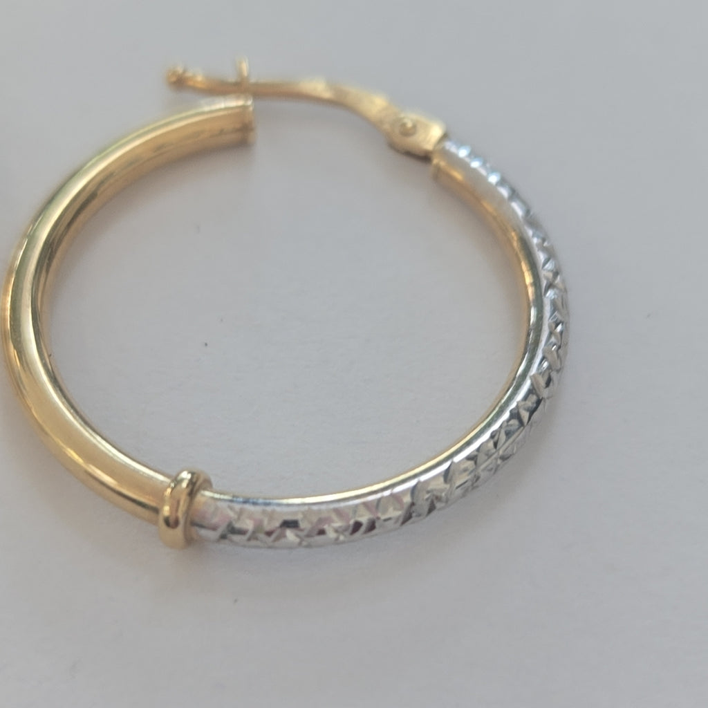 ARRACADAS PAR ORO COMBINADO 10 K 1,10 GRMS (SEMINUEVO)