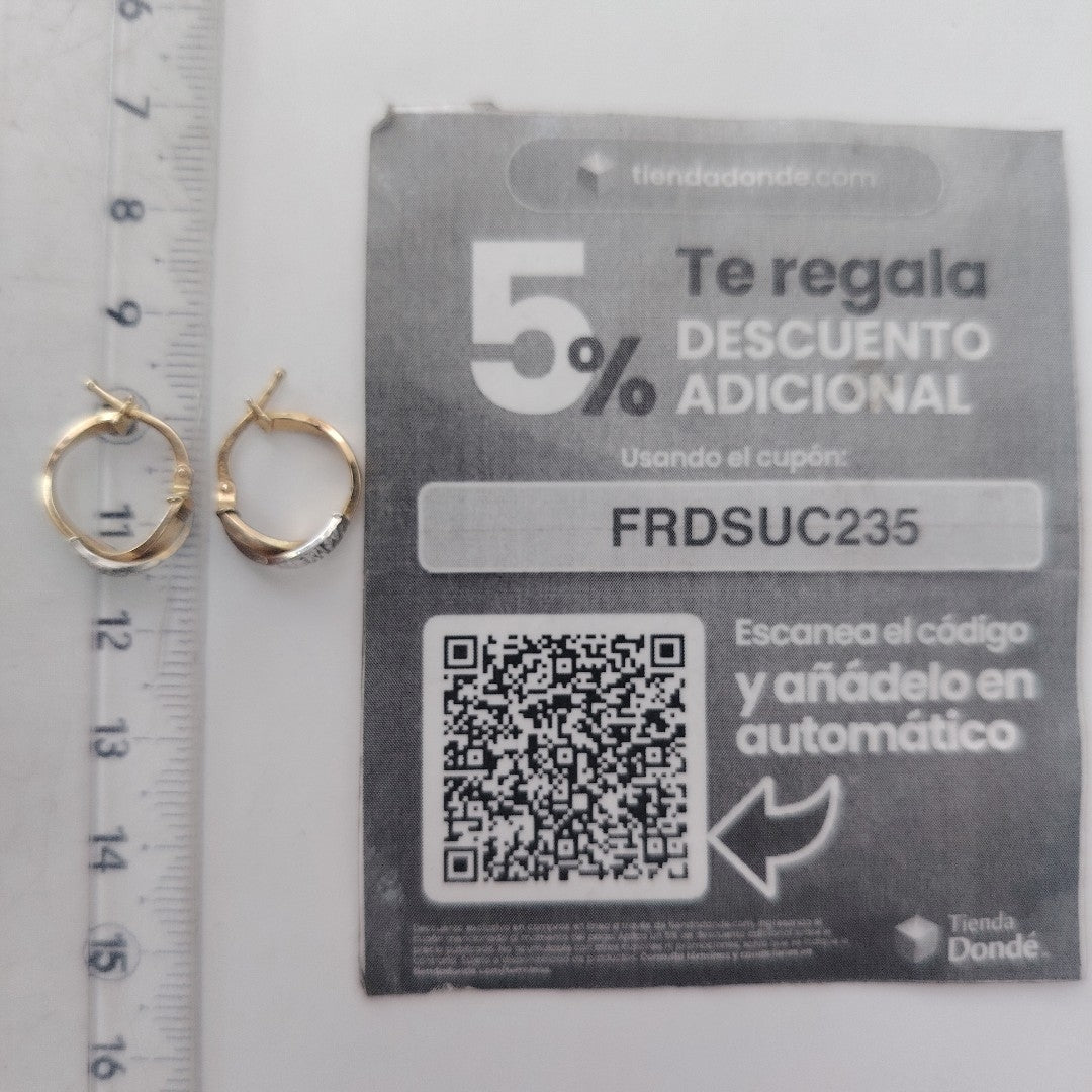 ARRACADAS PAR ORO 14 K 1.2 GRMS (SEMINUEVO)