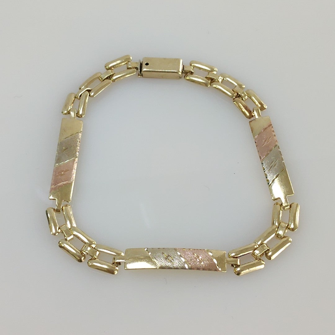 PULSERA ORO COMBINADO 10 K 6,30 GRMS (SEMINUEVO)