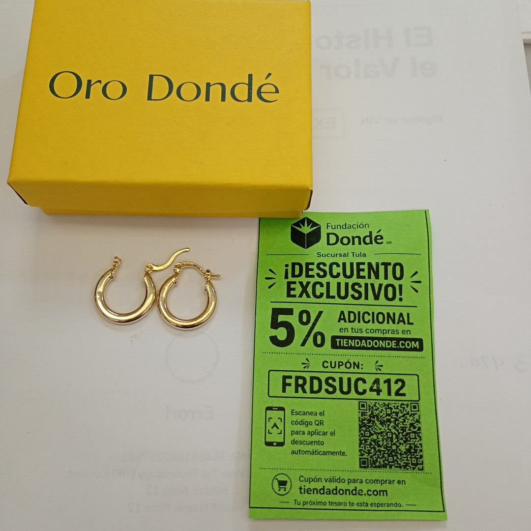ARETES ARRACADAS 14K 1.6 GR (NUEVO)