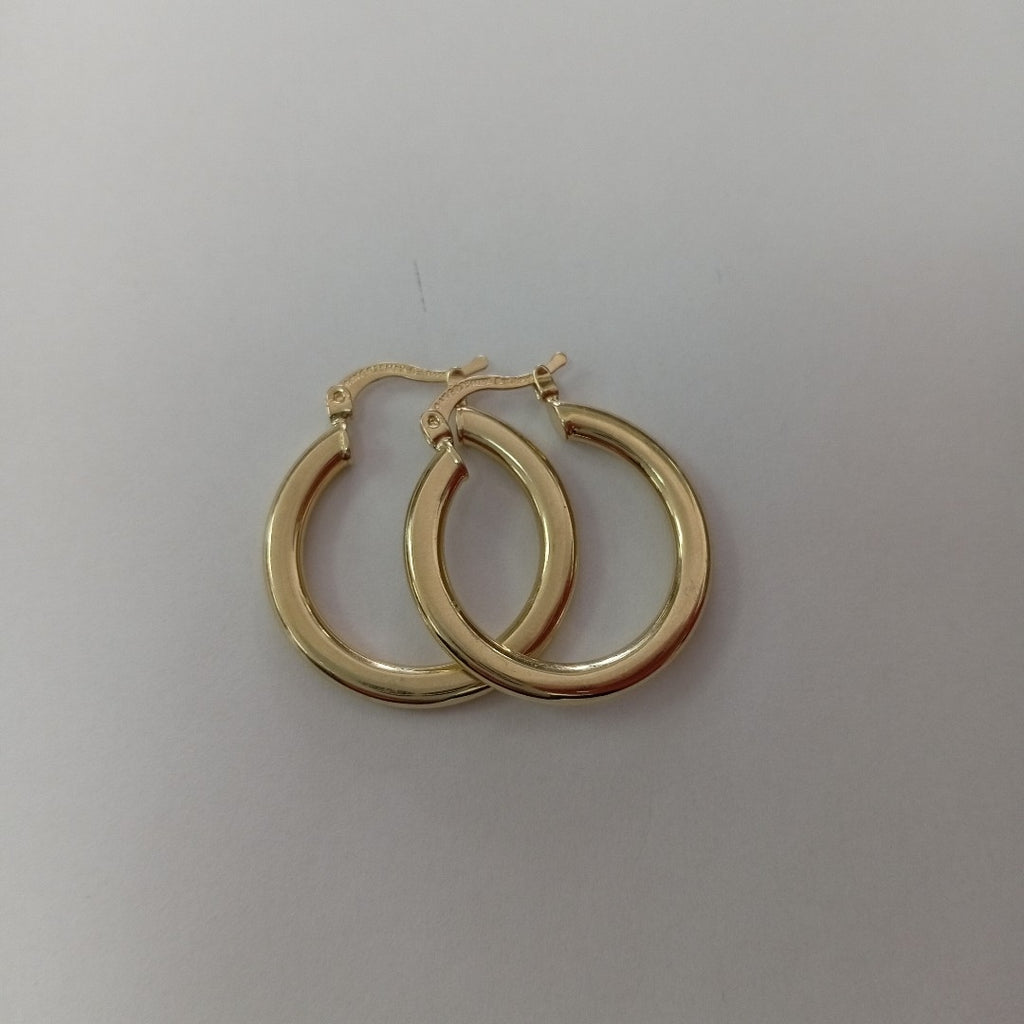 ARETES TEJIDO ARRACADA LISA 14K 2 GR (NUEVO)