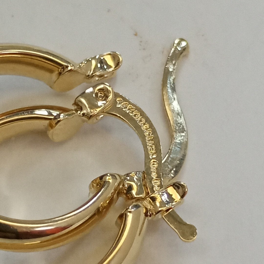 ARETES ARRACADA LISA 14K 1.7 GR (NUEVO)