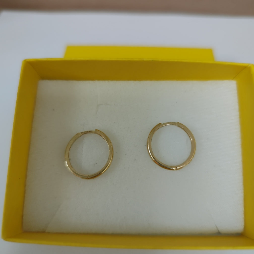 ARETES ARRACADAS C CIRCONIAS 14K 2.1 GR (NUEVO)