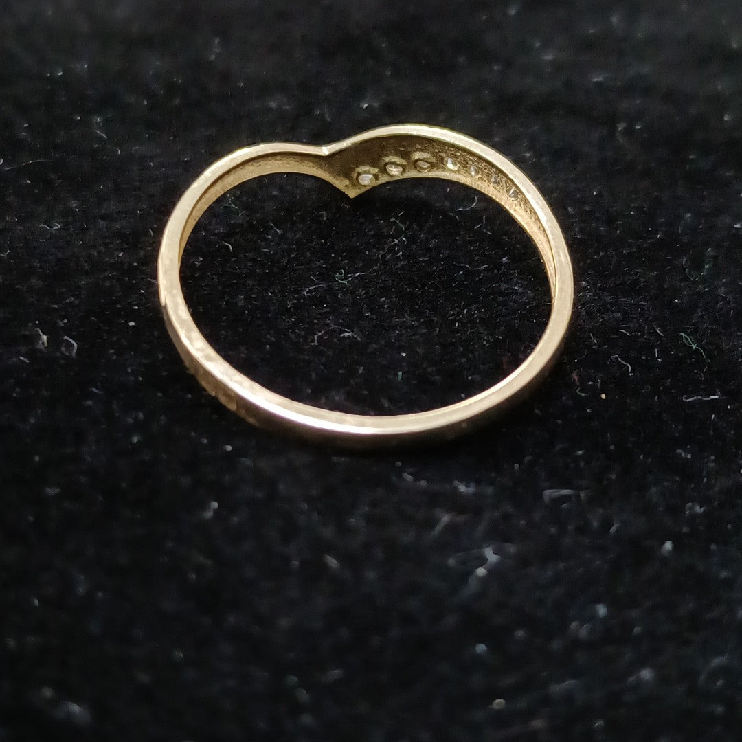 ANILLOS C CIRCONIAS 14K TALLA 8 1.1 GR (NUEVO)