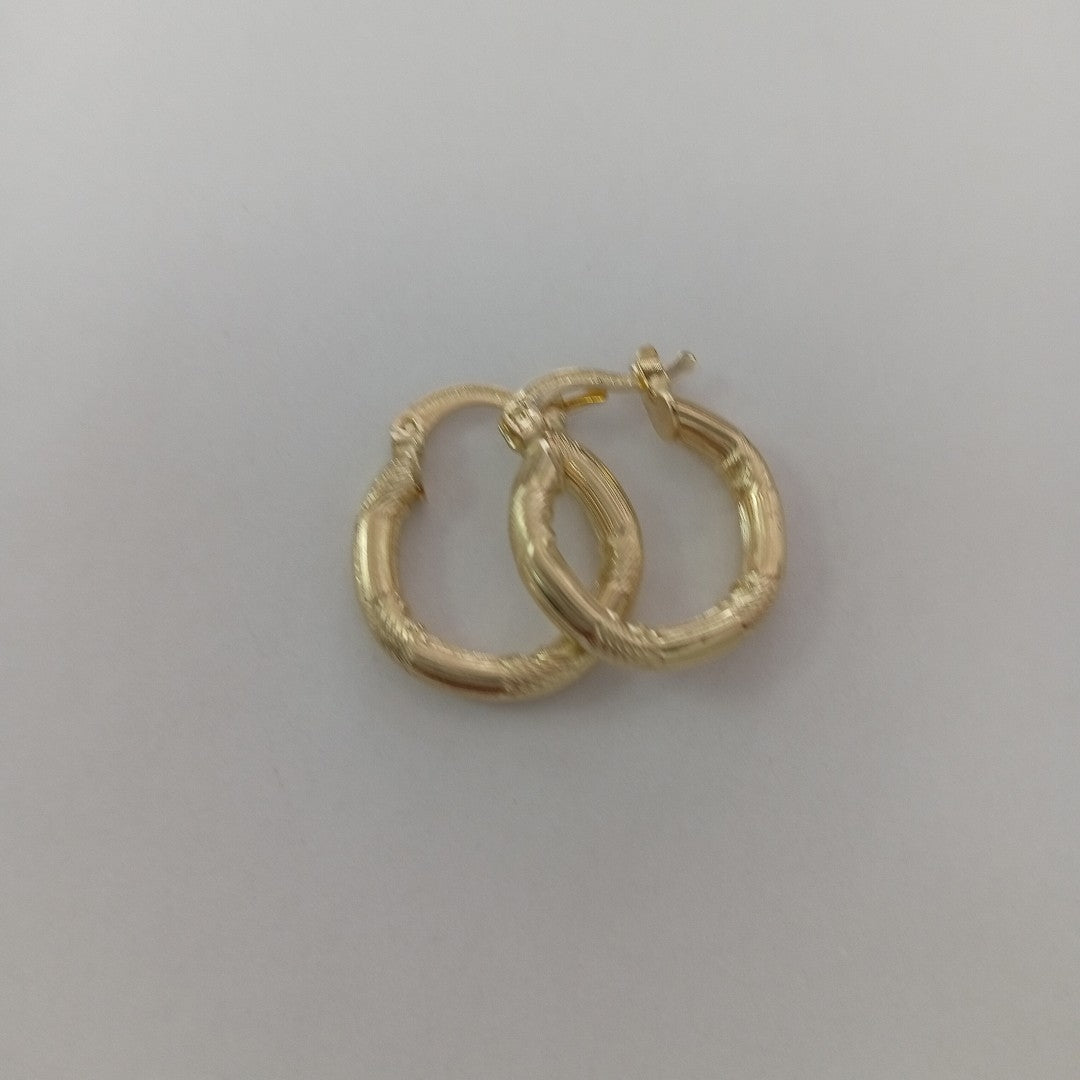 ARETES TEJIDO ARRACADAS CON DISEÑO 14K 2.7 GR (NUEVO)