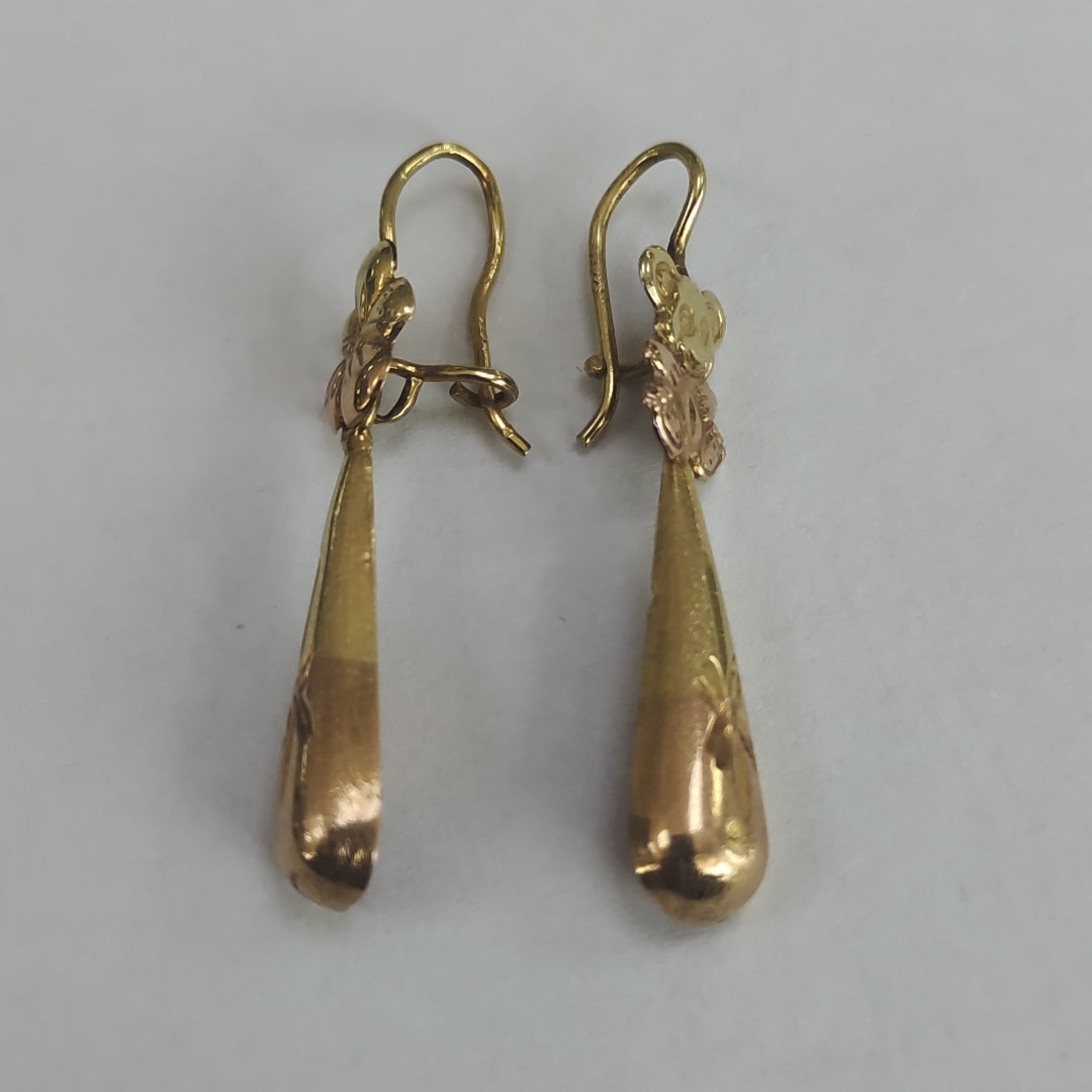 ARETES PAR ORO 14 K 2.1 GRMS (SEMINUEVO)