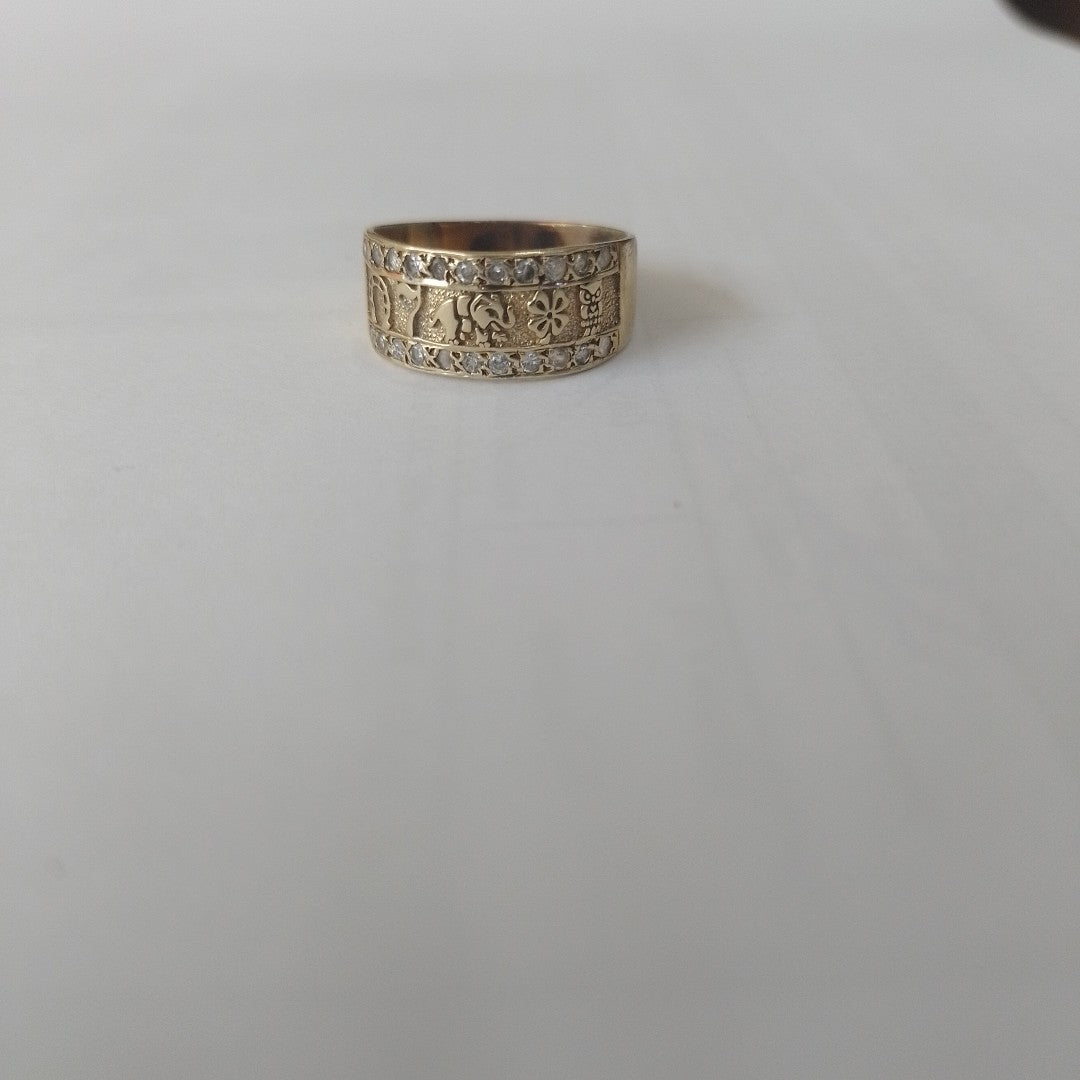 ARGOLLA DE LA SUERTE ORO 14 K 3.1 GRMS (SEMINUEVO)
