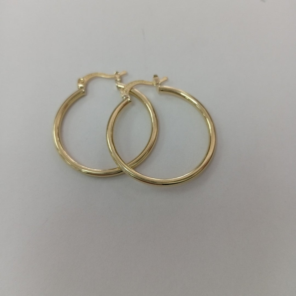 ARETES TEJIDO ARRACADAS LISAS 14K 1.5 GR (NUEVO)