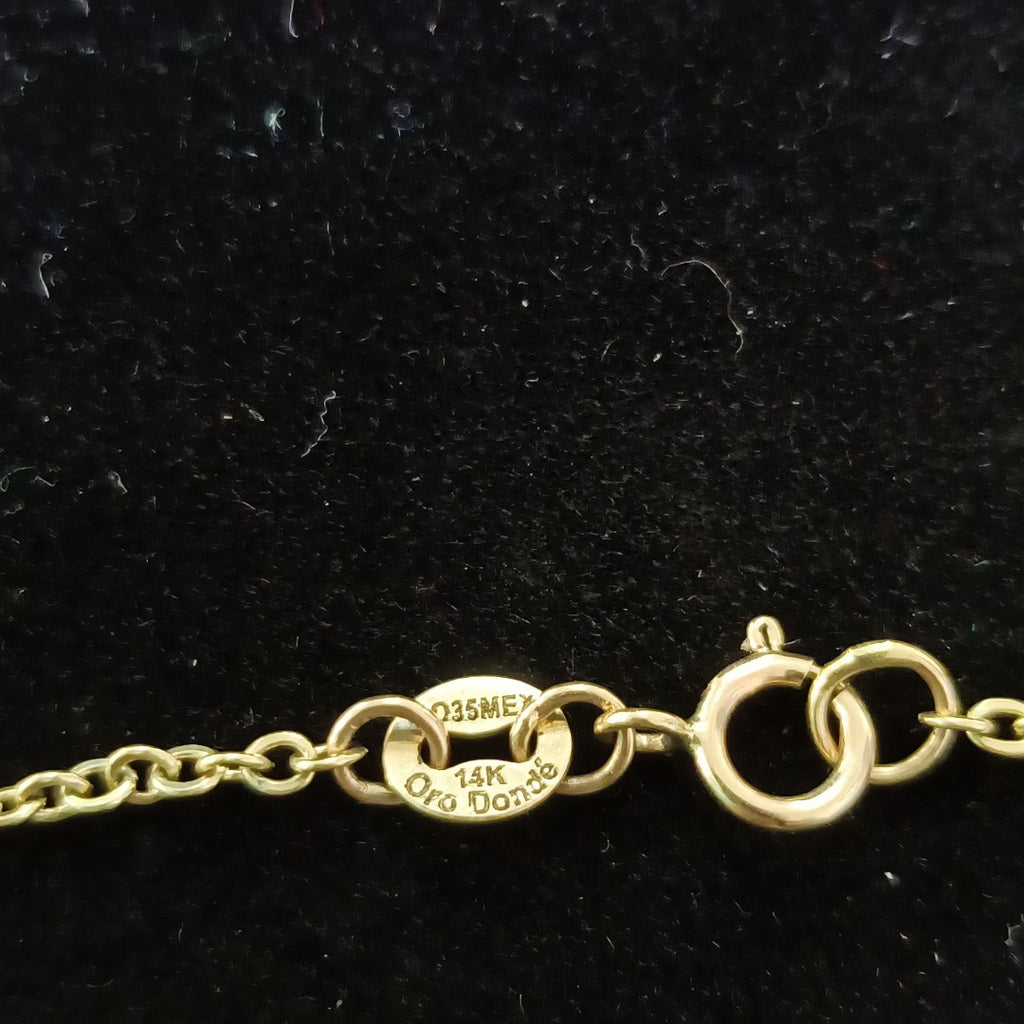 PULSERA ESPECIAL C MARIPOSAS 14K 18 CM 1.7 GR (NUEVO)