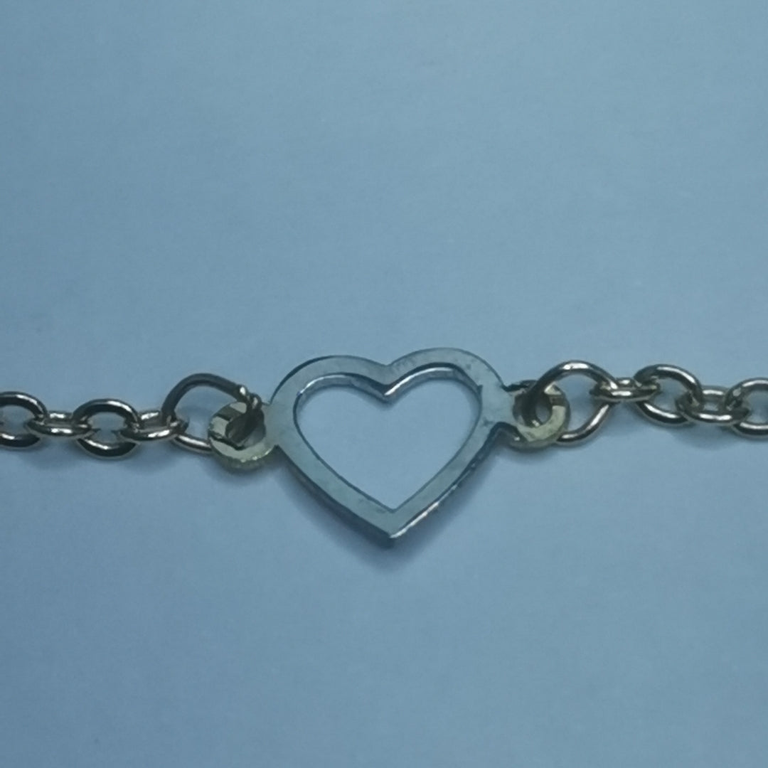 PULSERA ESPECIAL CON CORAZONES 14K 18 CM 1.2 GR (NUEVO)