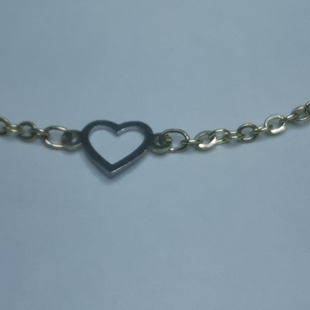 PULSERA ESPECIAL CON CORAZONES 14K 18 CM 1.3 GR (NUEVO)