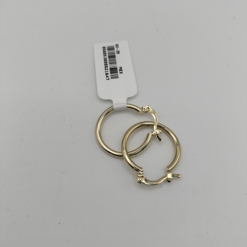 ARETES TEJIDO ARRACADAS LISAS 14K 1.1 GR (NUEVO)