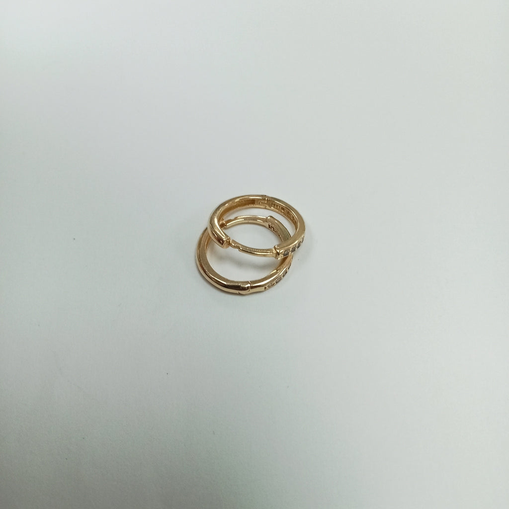 ARETES ARRACADA C CIRCONIAS 14K 1.6 GR (NUEVO)